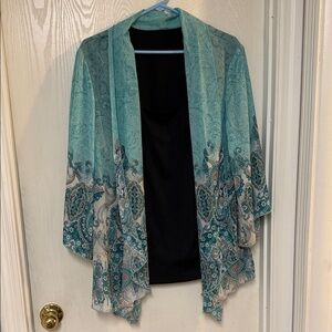 Elegant Teal Paisley Women's Blouse